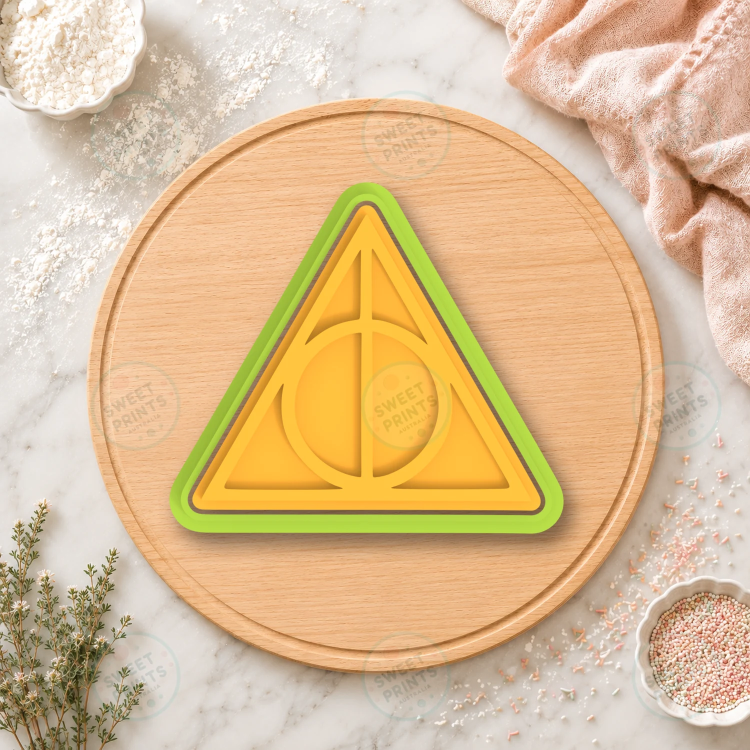 Deathly Hallows Symbol Cookie Cutter & Stamp cookie cutter