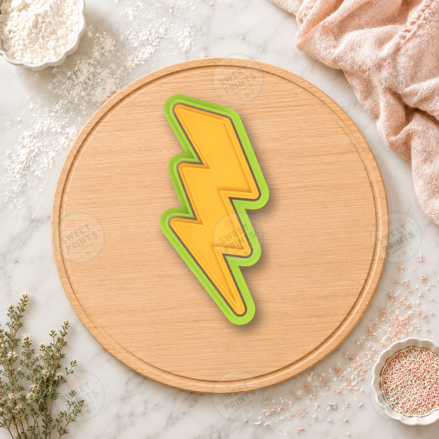 Lightning Bolt Cookie Cutter & Stamp cookie cutter