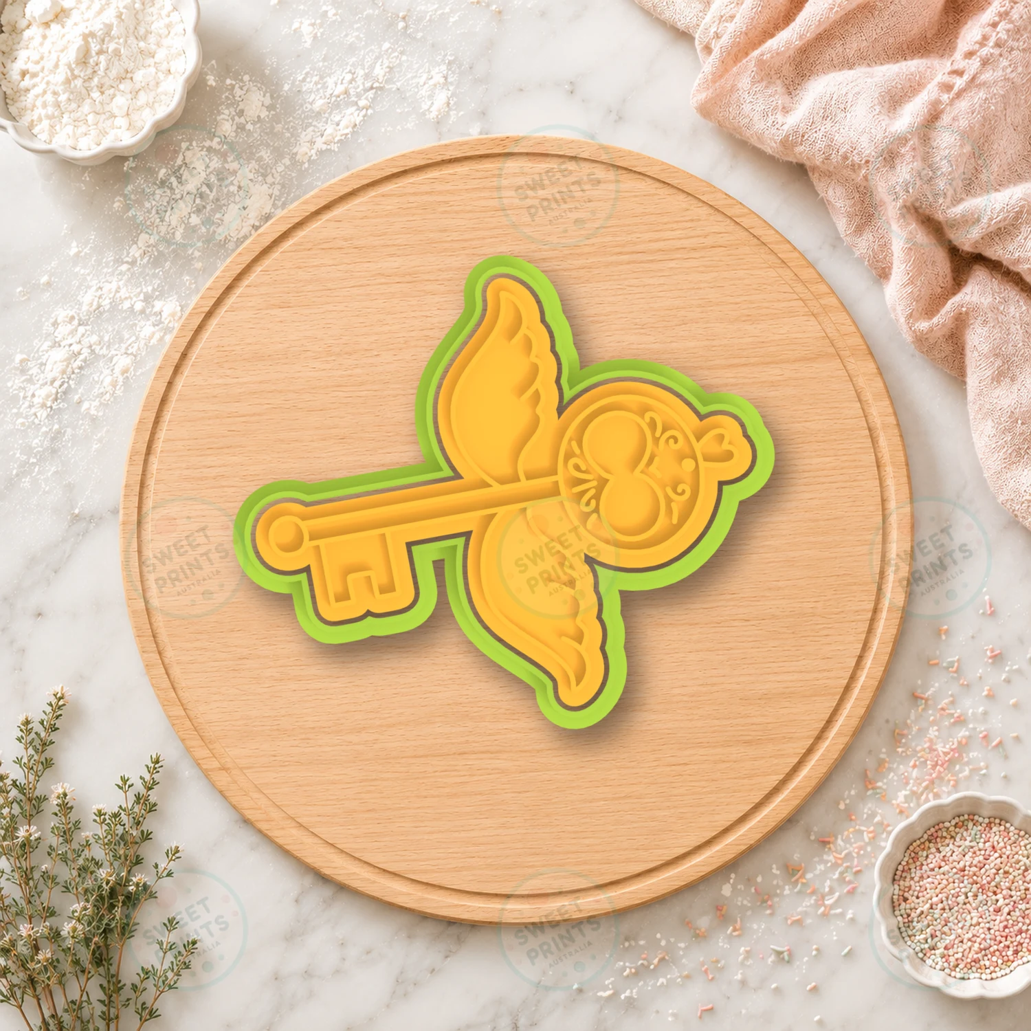 Flying Key Cookie Cutter & Stamp cookie cutter