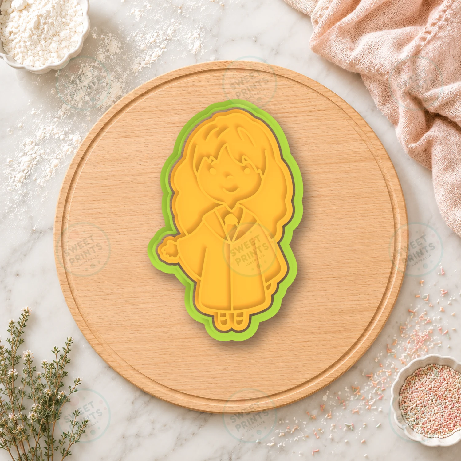 Hermione Granger Chibi Cookie Cutter & Stamp cookie cutter