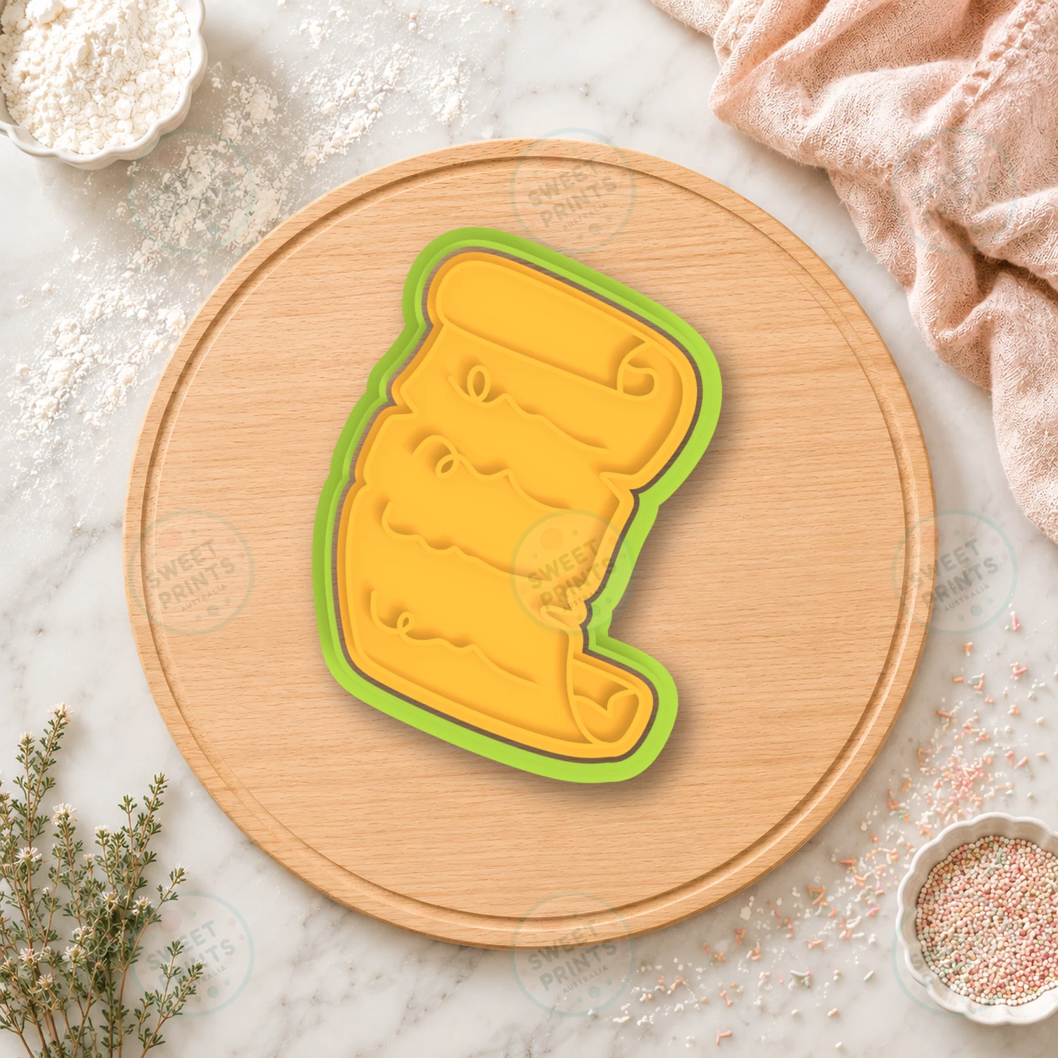 Parchment Scroll Cookie Cutter & Stamp cookie cutter