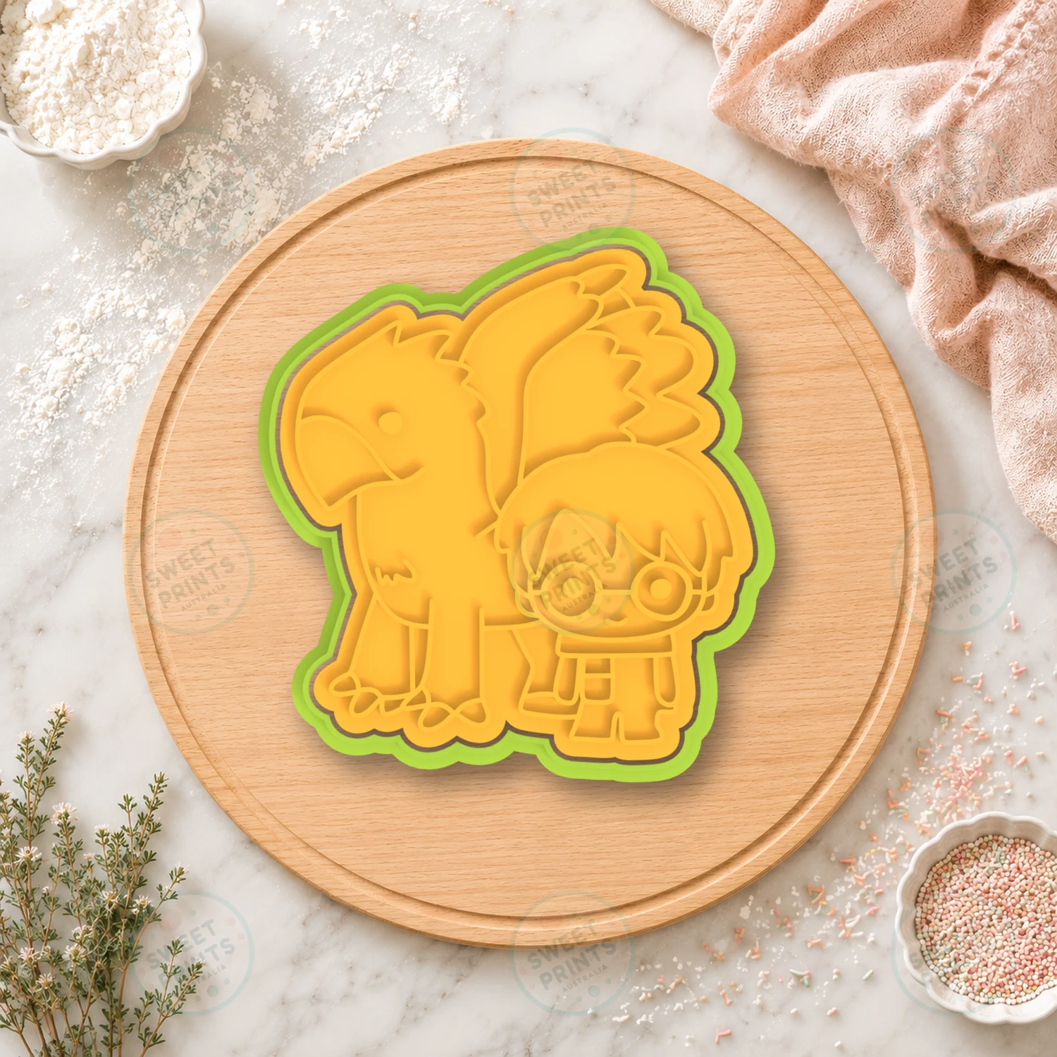 Harry Potter With Phoenix Cookie Cutter & Stamp cookie cutter