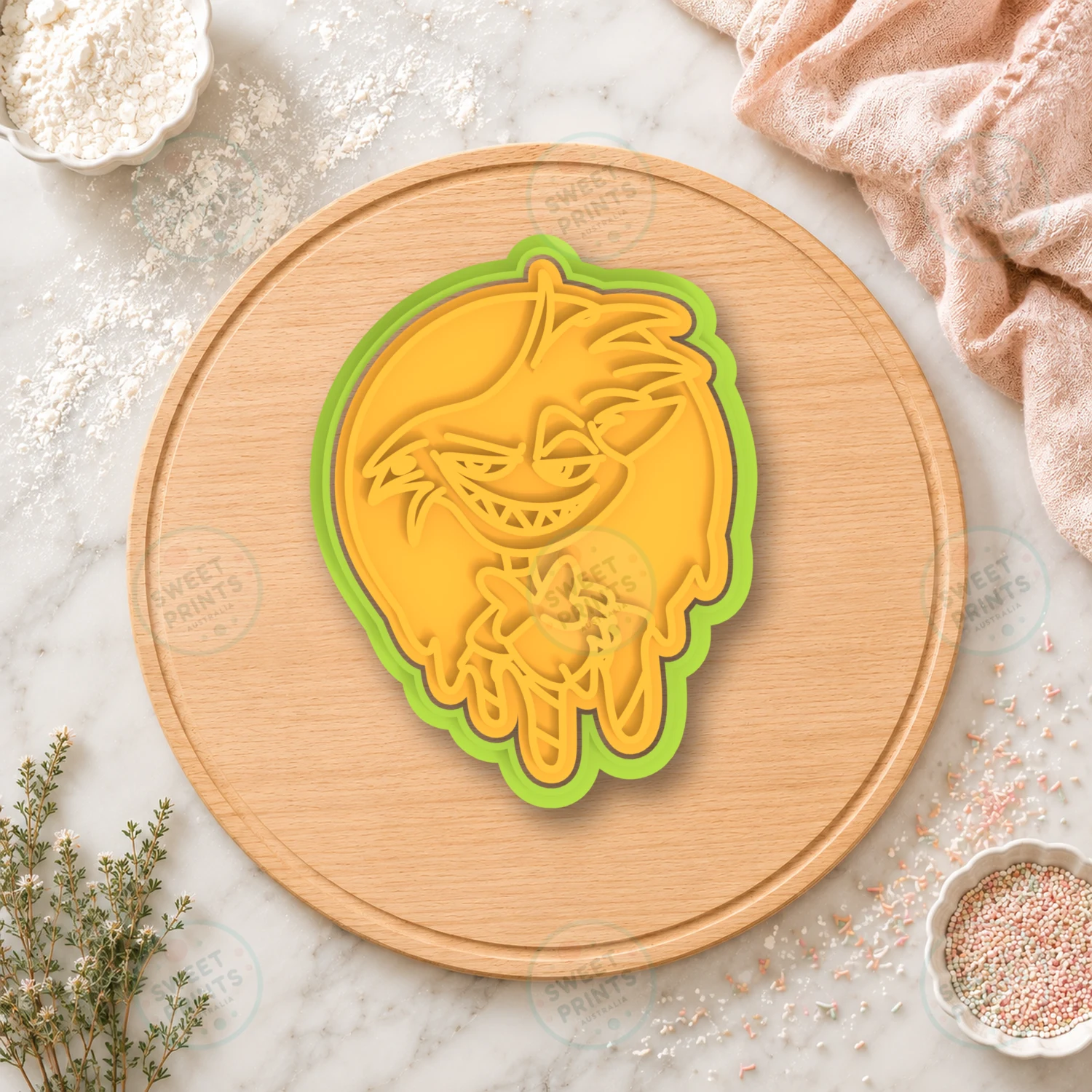 Alastor Radio Demon Face Cookie Cutter & Stamp cookie cutter