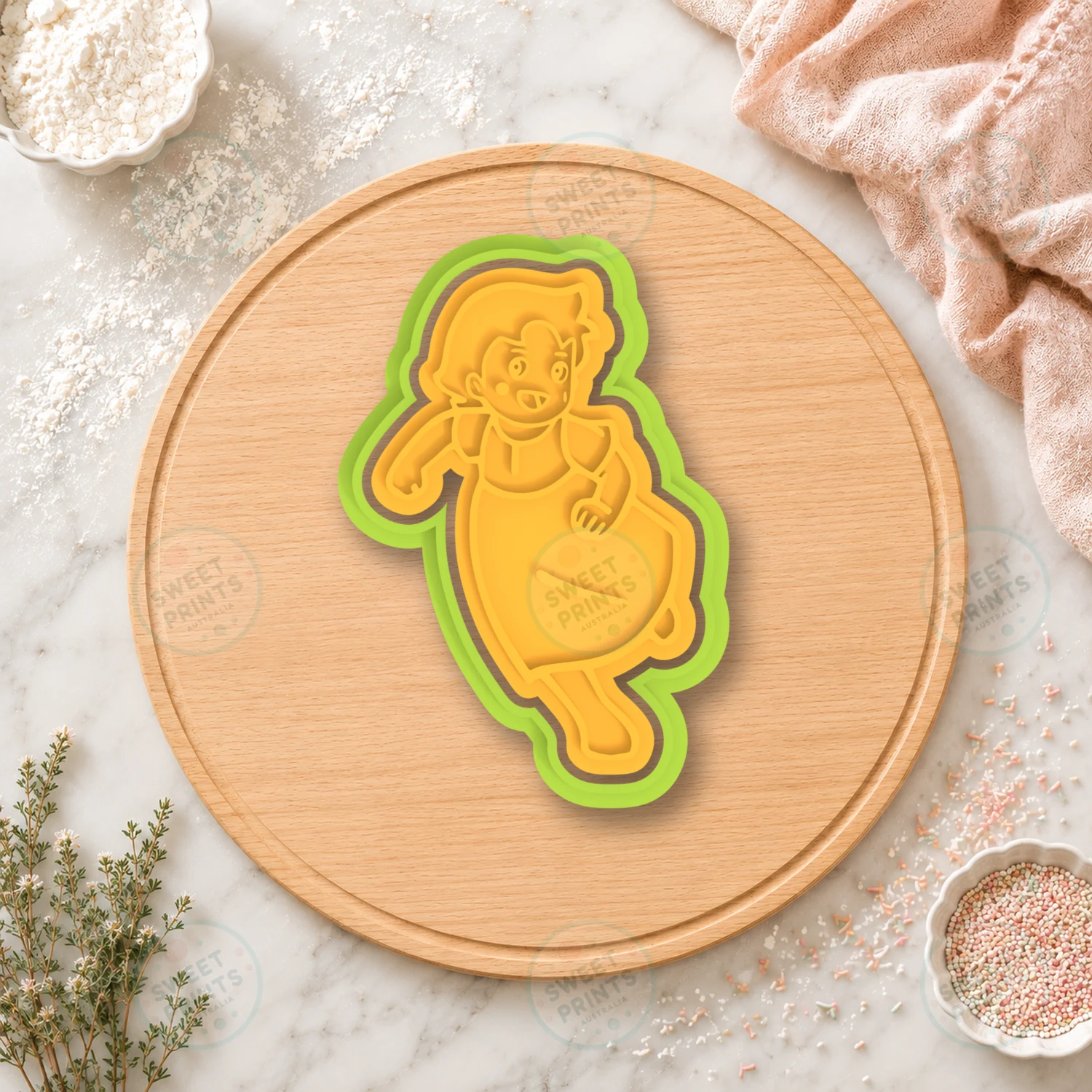 Heidi Walking Cookie Cutter & Stamp cookie cutter