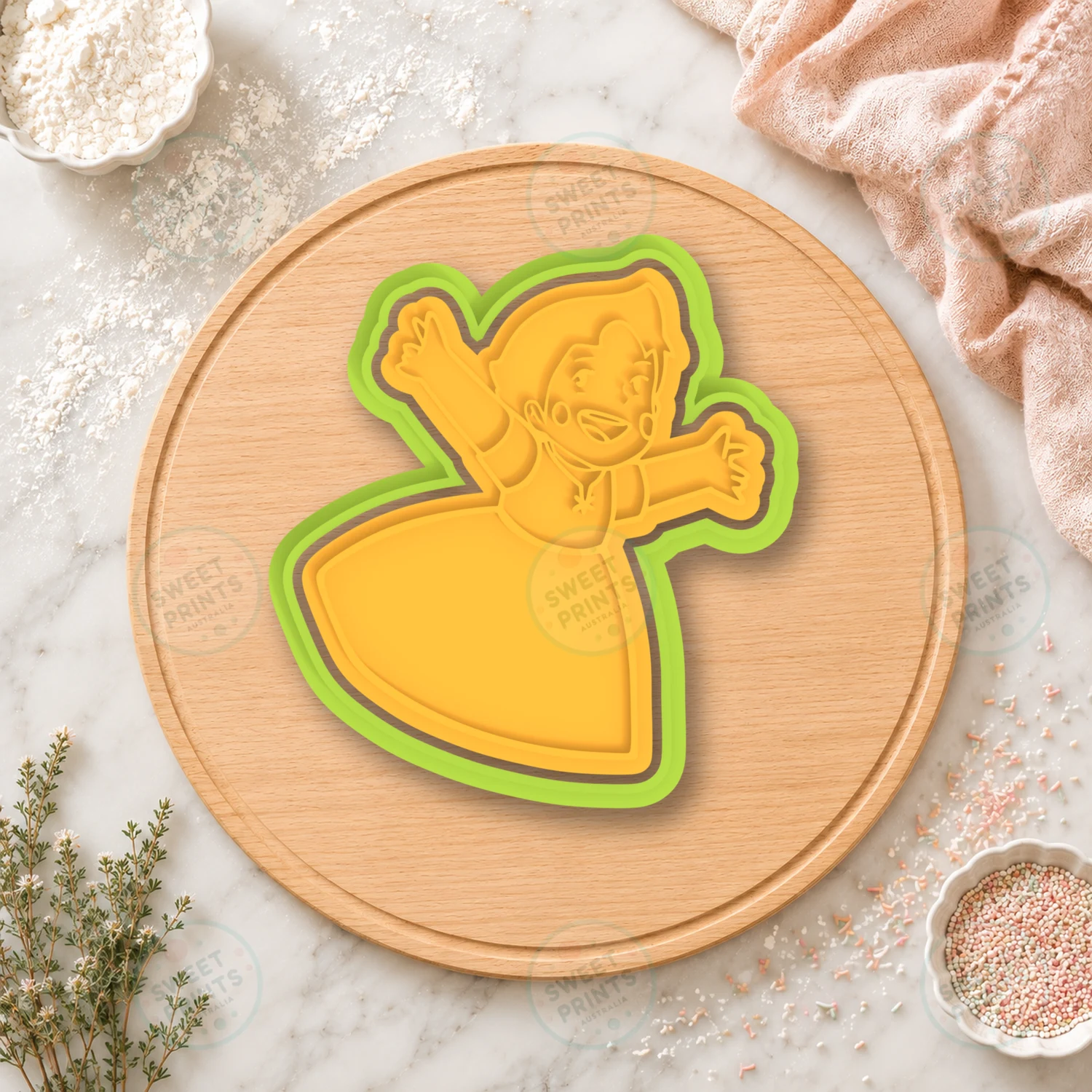 Heidi Jumping Cookie Cutter & Stamp cookie cutter