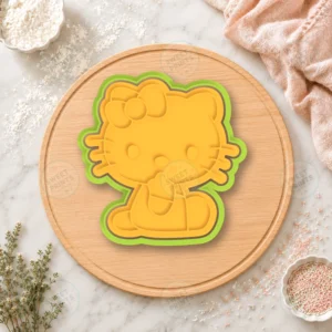 Hello Kitty Sitting 1 Cookie Cutter & Stamp
