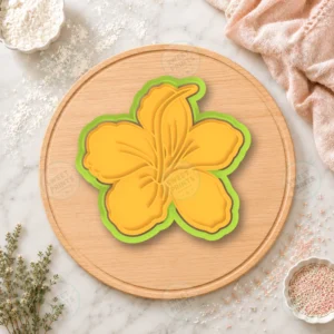 Hibiscus Flower Five Petals Cookie Cutter & Stamp