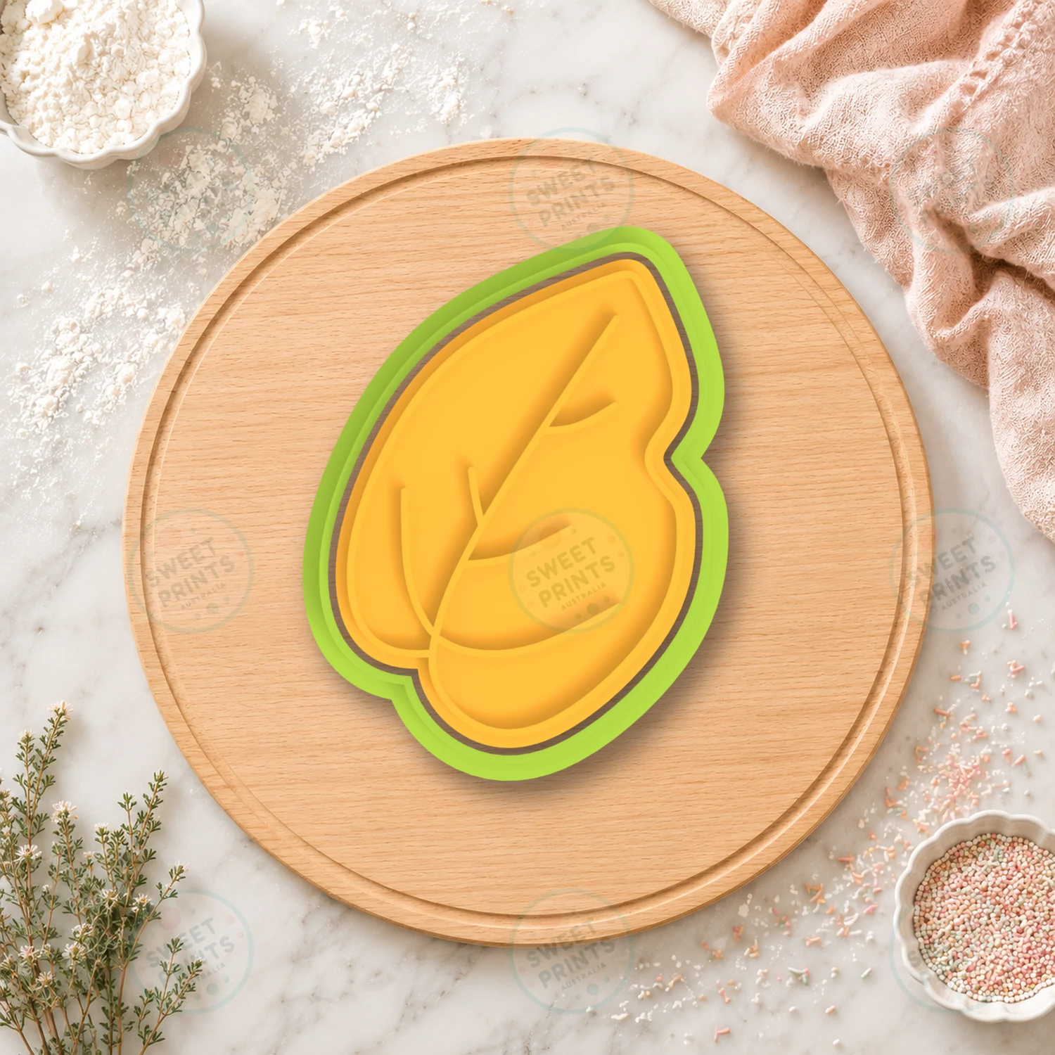 Hibiscus Leaf Cookie Cutter & Stamp cookie cutter