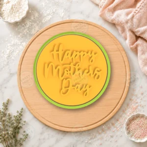 Happy Mothers Day Script Lettering Cookie Cutter & Stamp