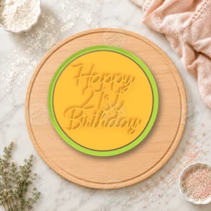 Happy 21st Birthday Lettering Cookie Cutter & Stamp