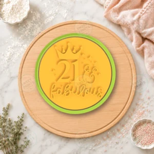 21 And Fabulous Crown Lettering Cookie Cutter & Stamp