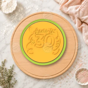 Cheers To 30 Lettering Cookie Cutter & Stamp