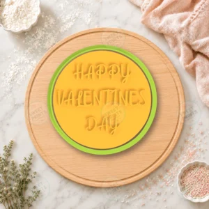 Happy Valentines Day Block Lettering Cookie Cutter & Stamp