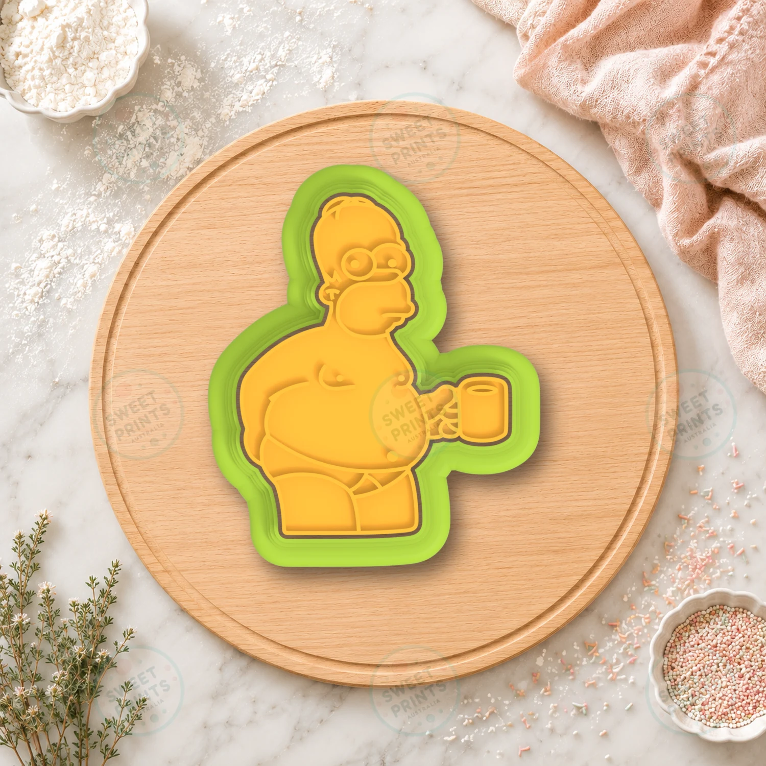 Homer Simpson 1 Cookie Cutter & Stamp cookie cutter
