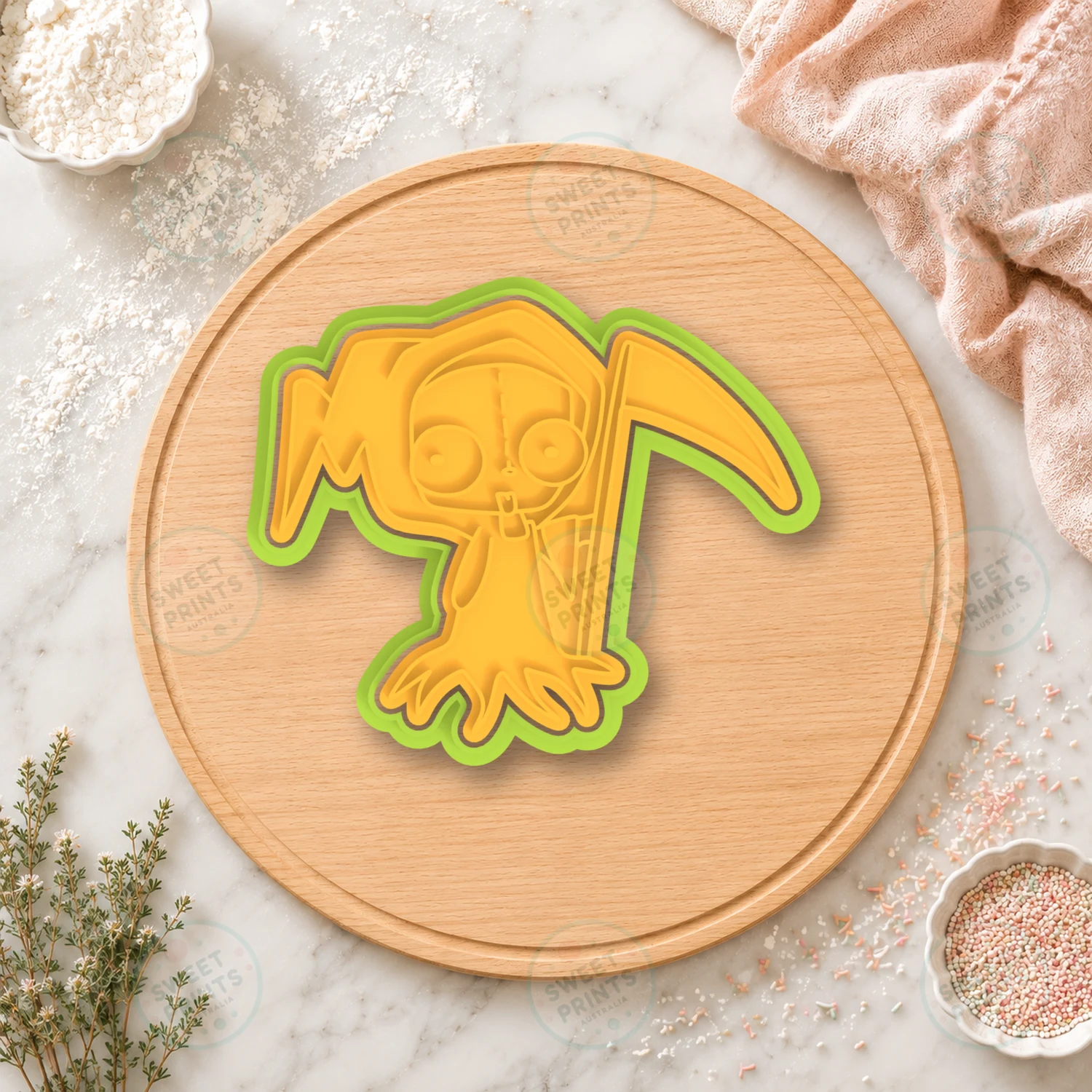 Invader Zim Winged Character Cookie Cutter & Stamp cookie cutter