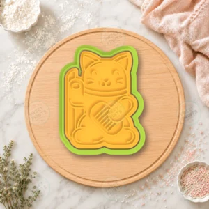 Lucky Cat Cookie Cutter & Stamp