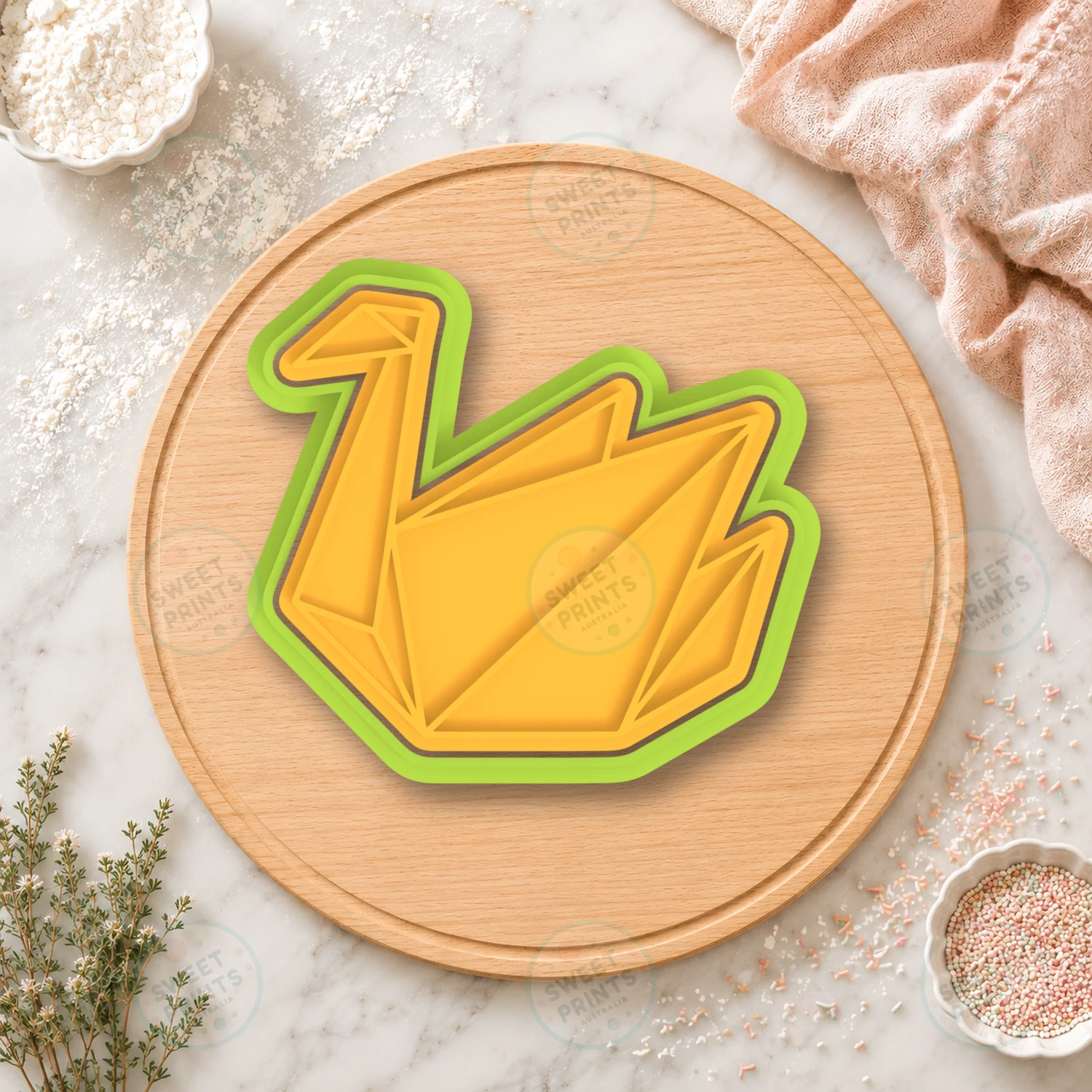 Cranes Cookie Cutter & Stamp cookie cutter