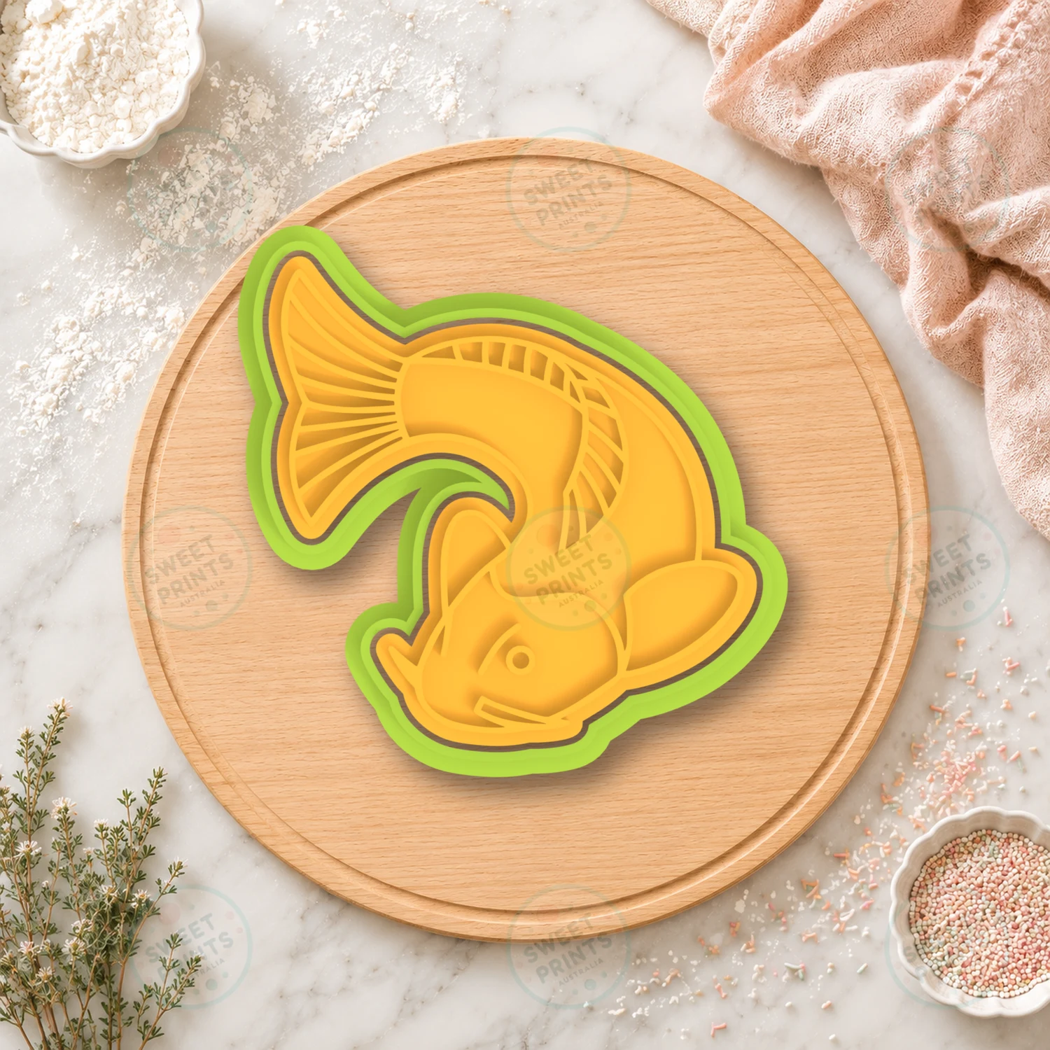 Koi Fish Cookie Cutter & Stamp cookie cutter