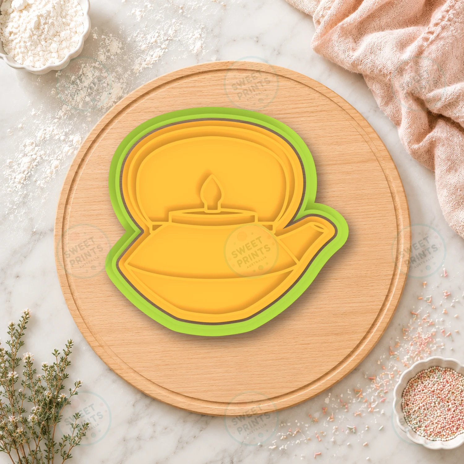 Japanese Teapot Cookie Cutter & Stamp cookie cutter