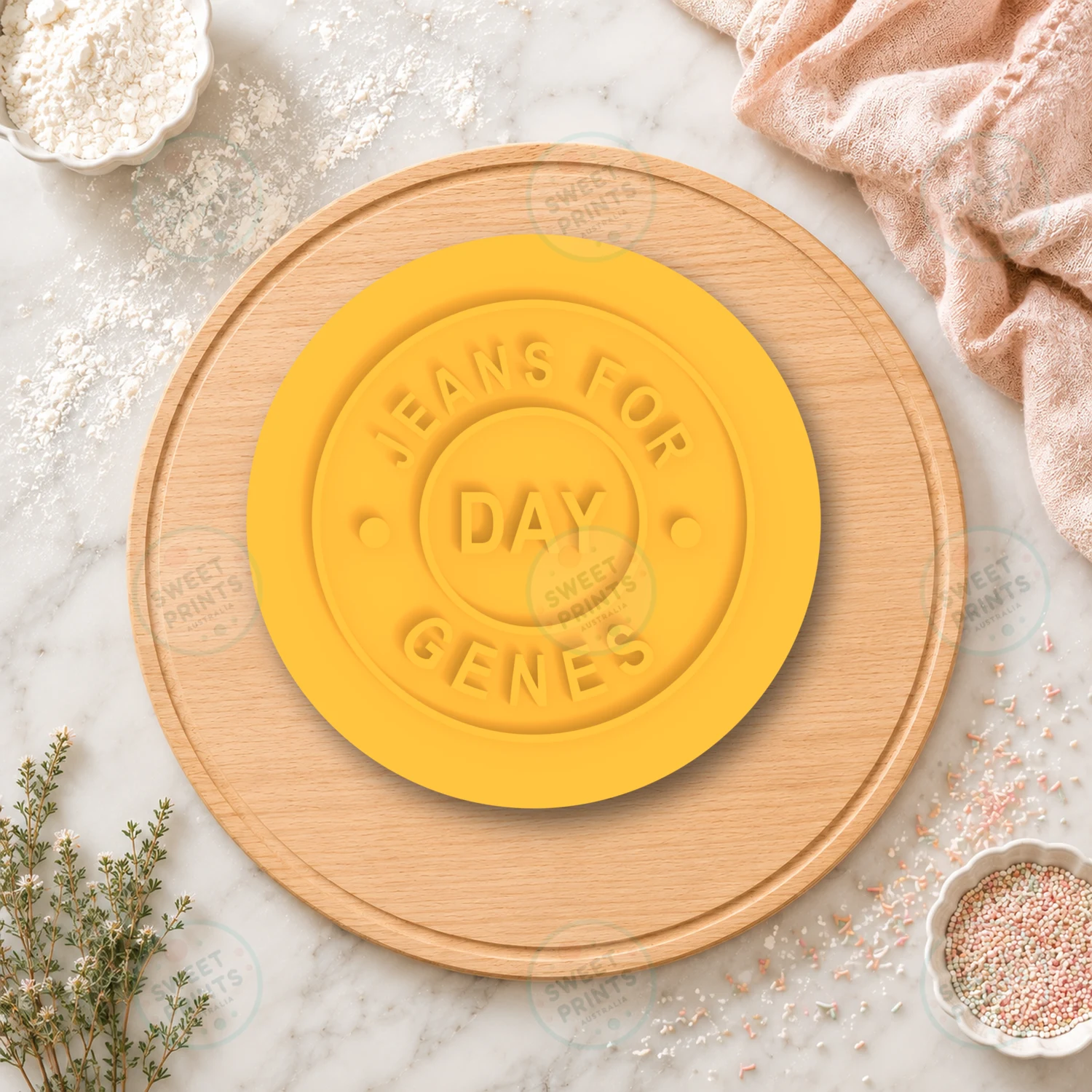 Jeans For Genes Cookie Stamp cookie cutter