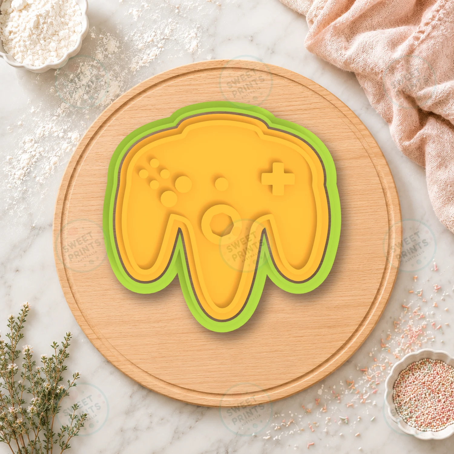 Trident Game Controller Cookie Cutter & Stamp cookie cutter