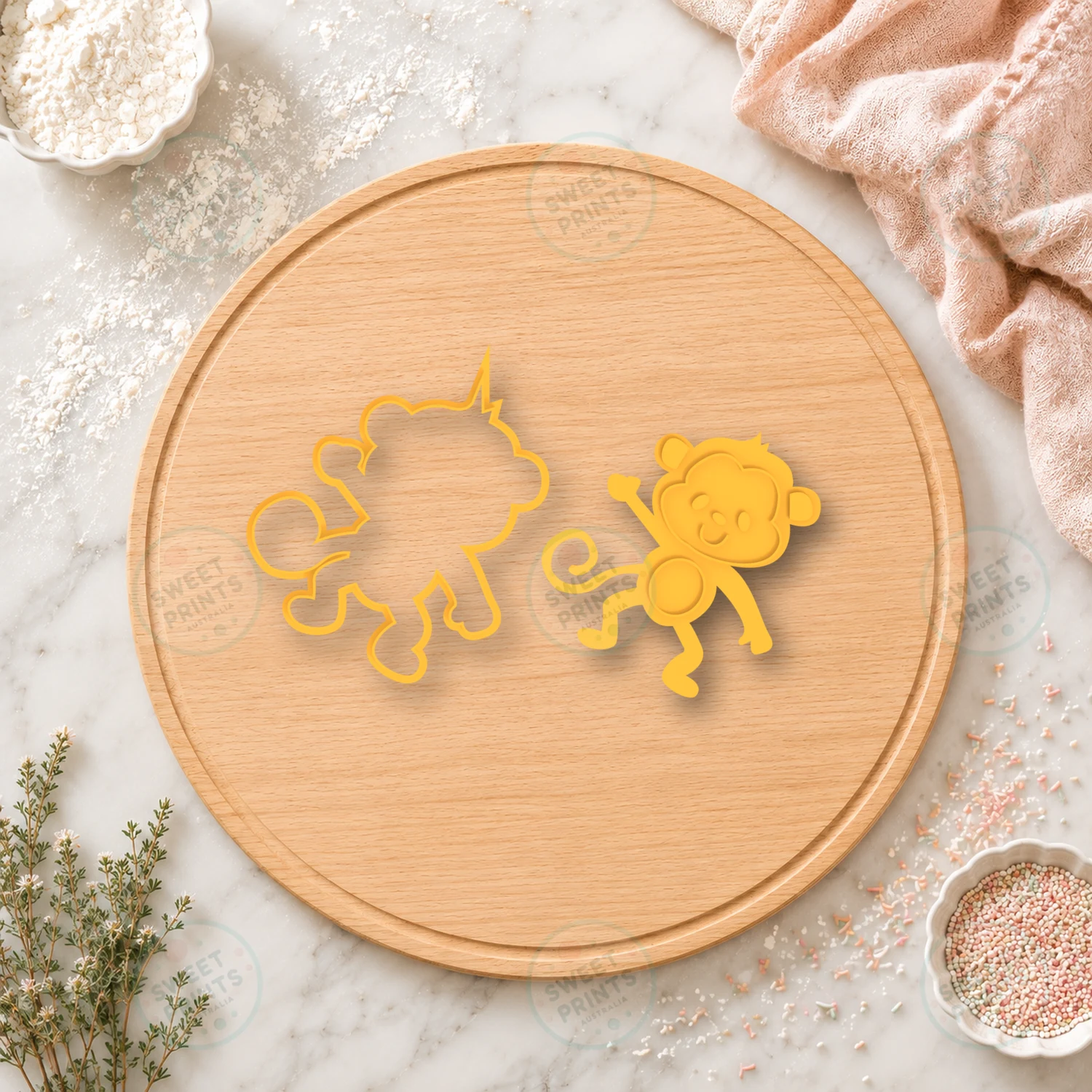 Chimpanzee Cookie Stamp cookie cutter