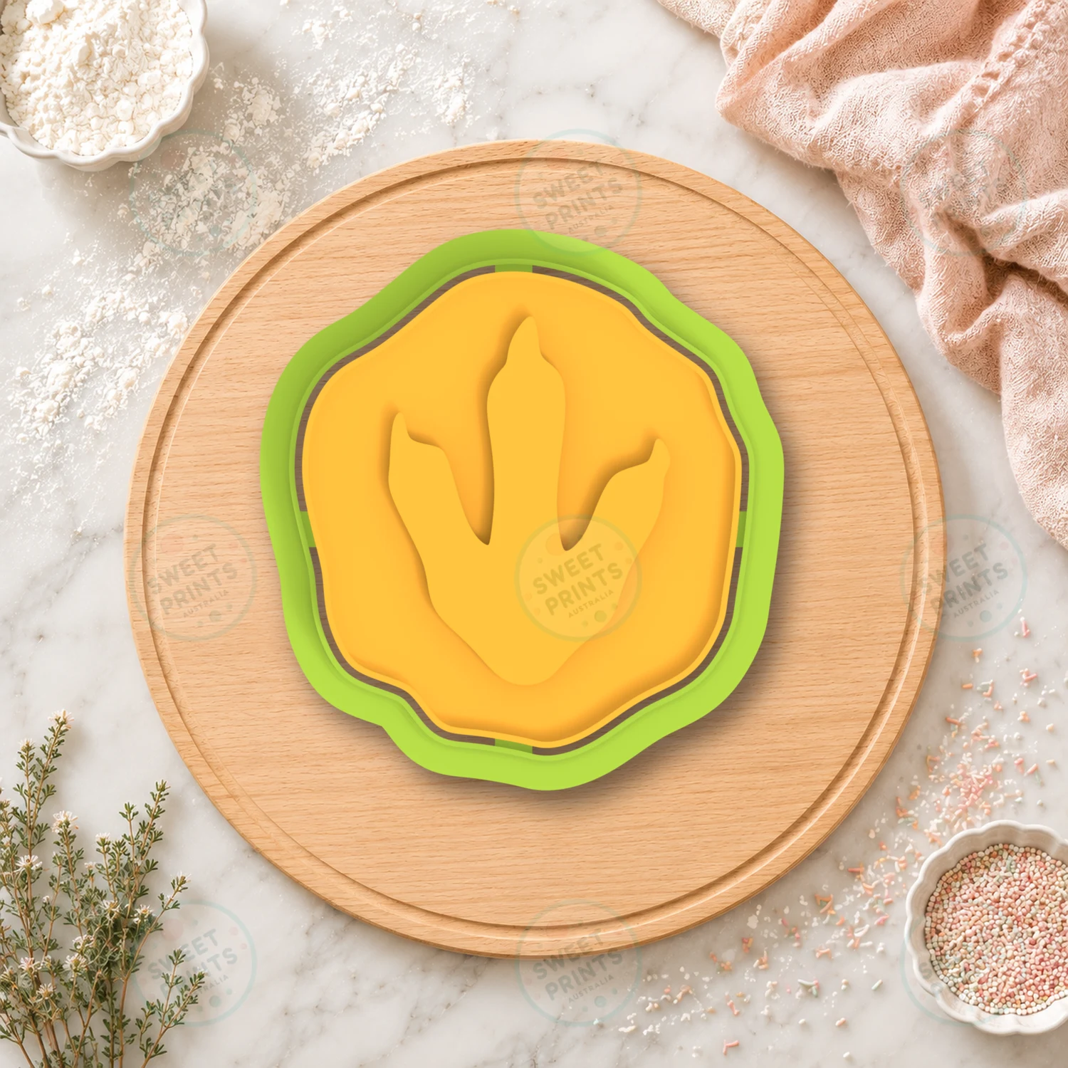 Dinosaur Footprint Cookie Cutter & Stamp cookie cutter