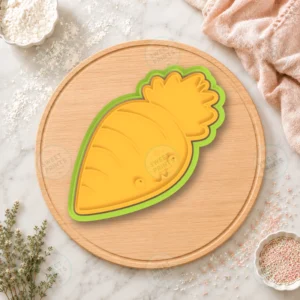 Kawaii Carrot 2 Cookie Cutter & Stamp
