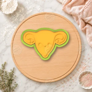 Kawaii Uterus Cookie Cutter & Stamp