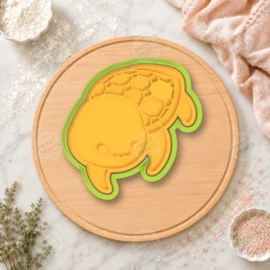 Kawaii Turtle Top View Cookie Cutter & Stamp