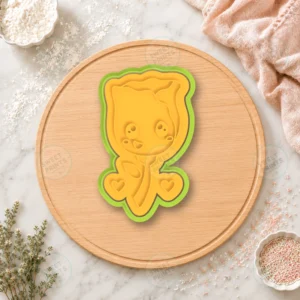 Kawaii Mushroom With Hearts Cookie Cutter & Stamp