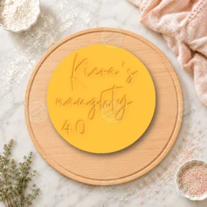 Kiera's Naughty 40 Cookiecad Cookie Stamp