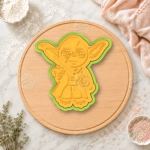 Yoda With Lightsaber Cookie Cutter & Stamp