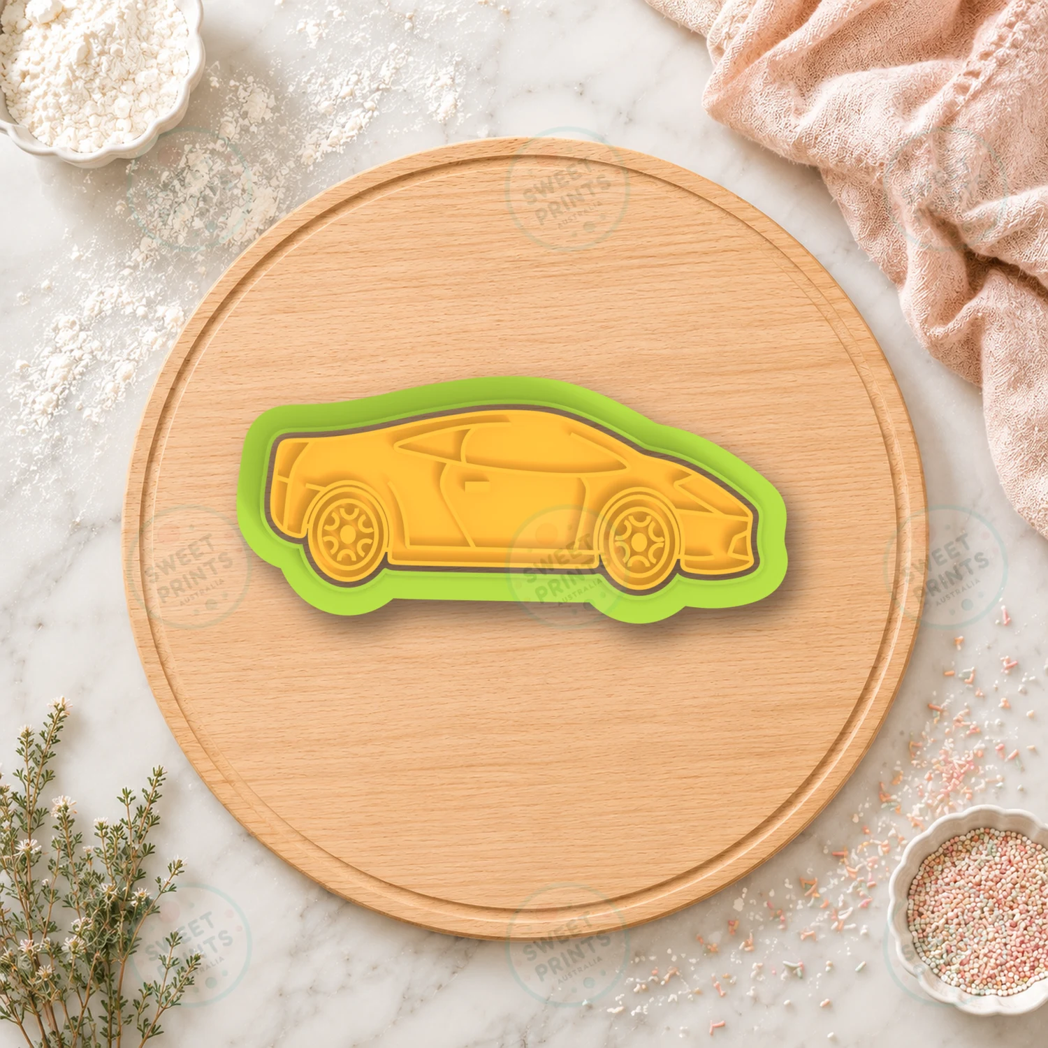 Lamborghini Cookie Cutter & Stamp cookie cutter
