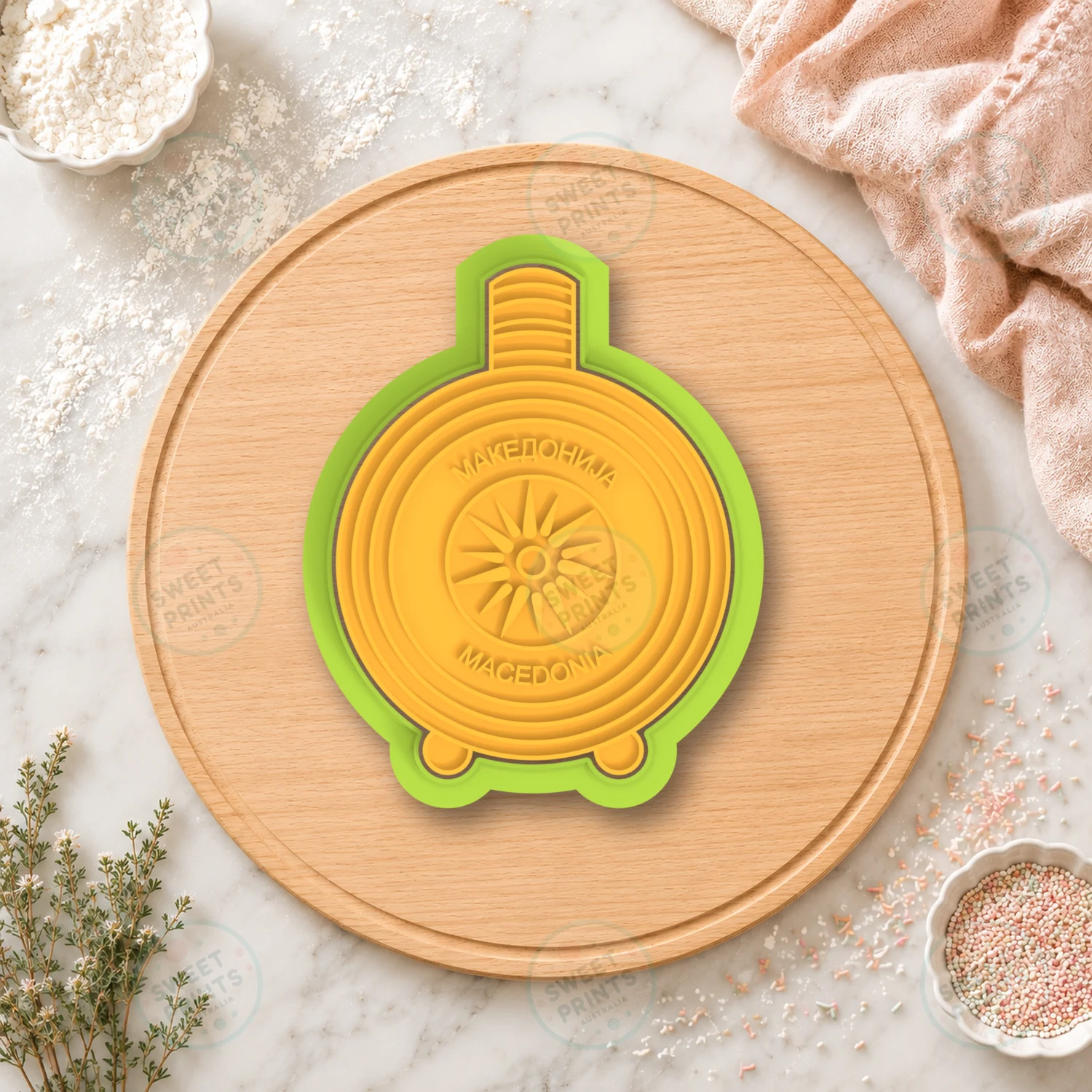 Macedonian Cuturica Flask Cookie Cutter & Stamp cookie cutter