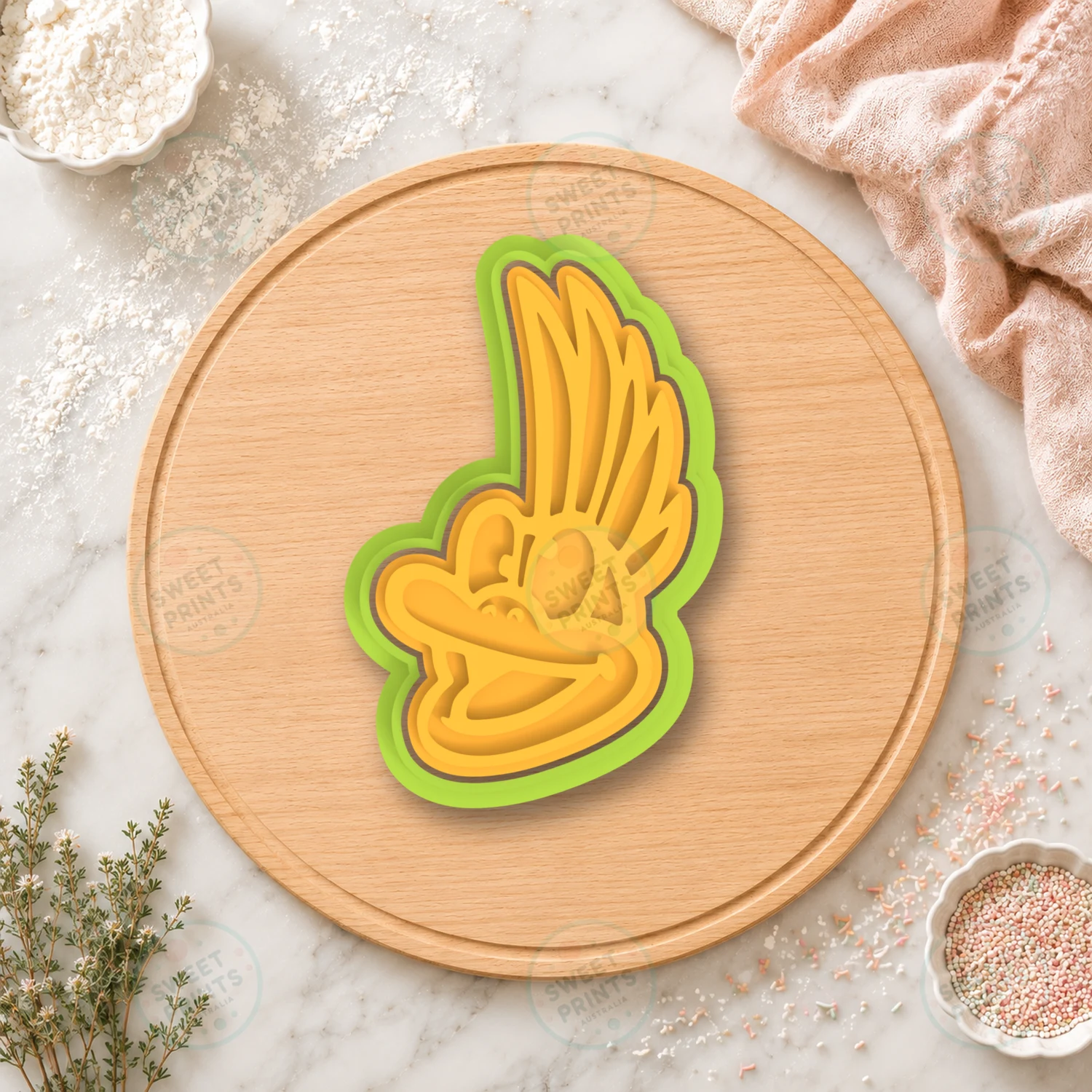 Piranha Plant Leaf Face Cookie Cutter & Stamp cookie cutter