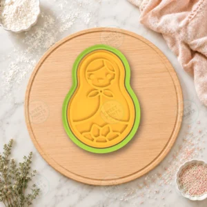 Matryoshka Doll Small Flower Cookie Cutter & Stamp