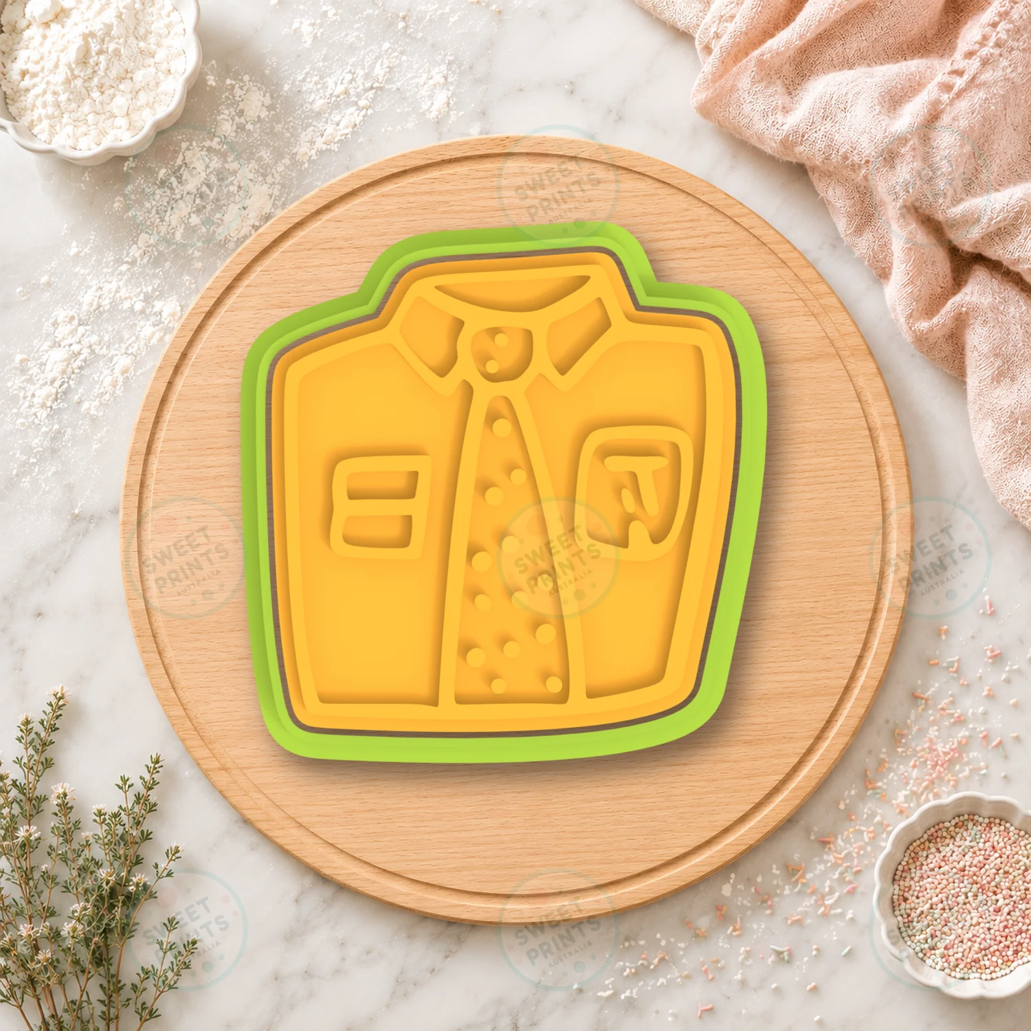 Dress Shirt Cookie Cutter & Stamp cookie cutter