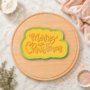 Merry Christmas 2 Cookie Cutter & Stamp