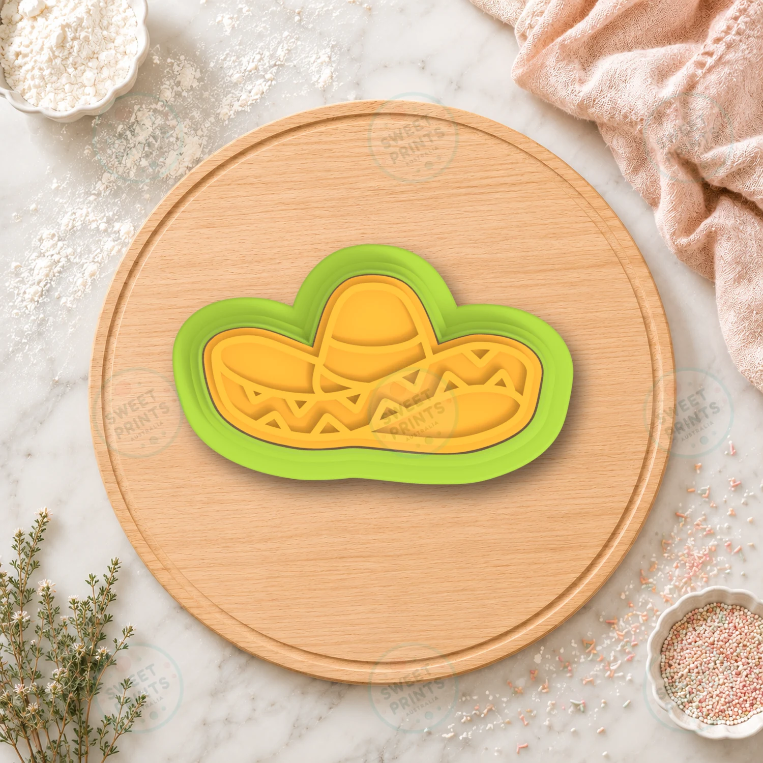 Sombrero Hat Cookie Cutter & Stamp cookie cutter