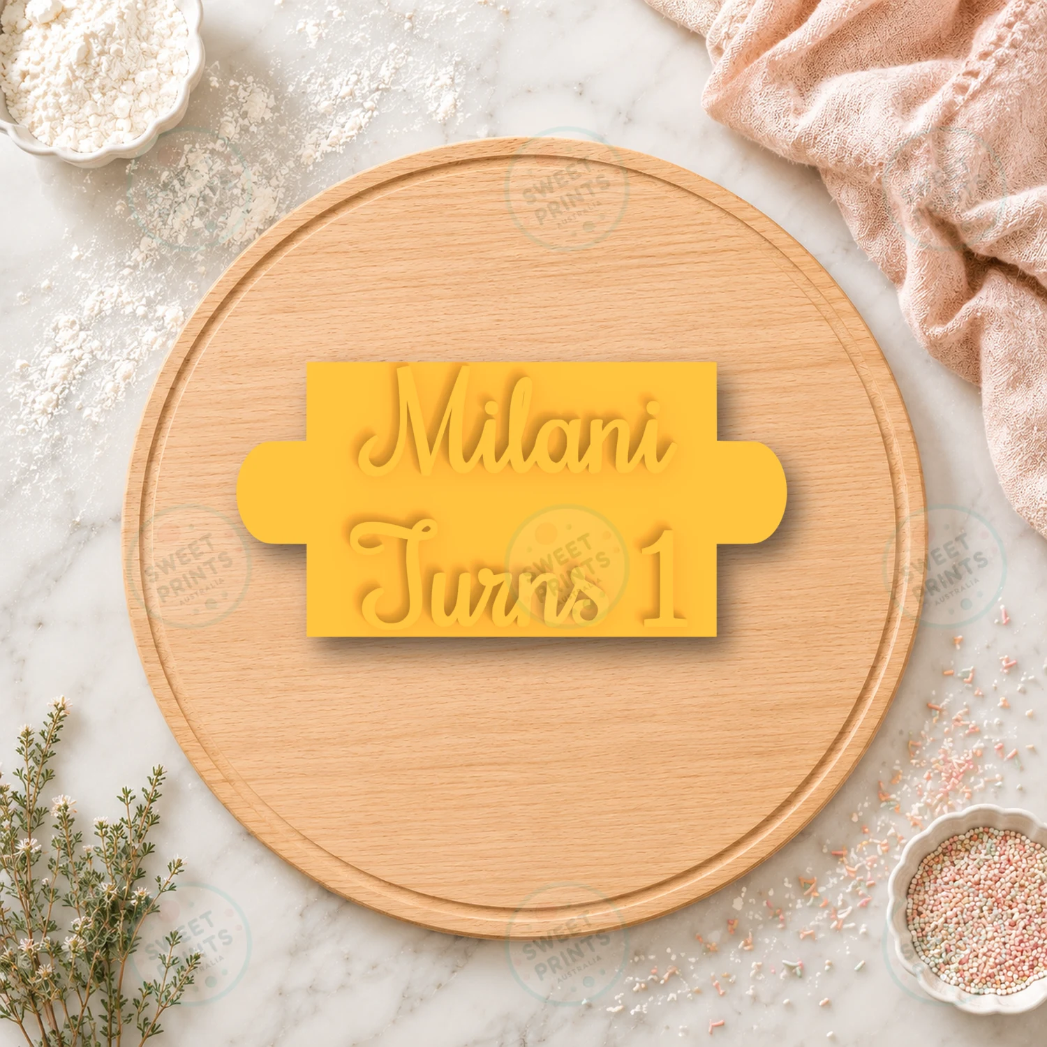 Number One Cookie Stamp cookie cutter