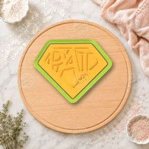 Super Dad Pai Shield Cookie Cutter & Stamp