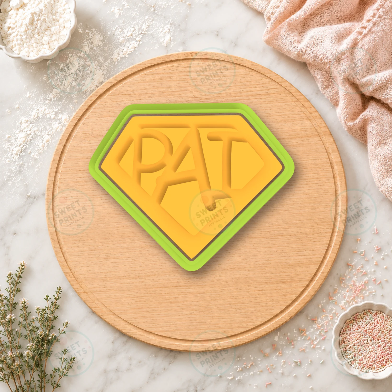 Number One Pai Trophy Cookie Cutter & Stamp cookie cutter