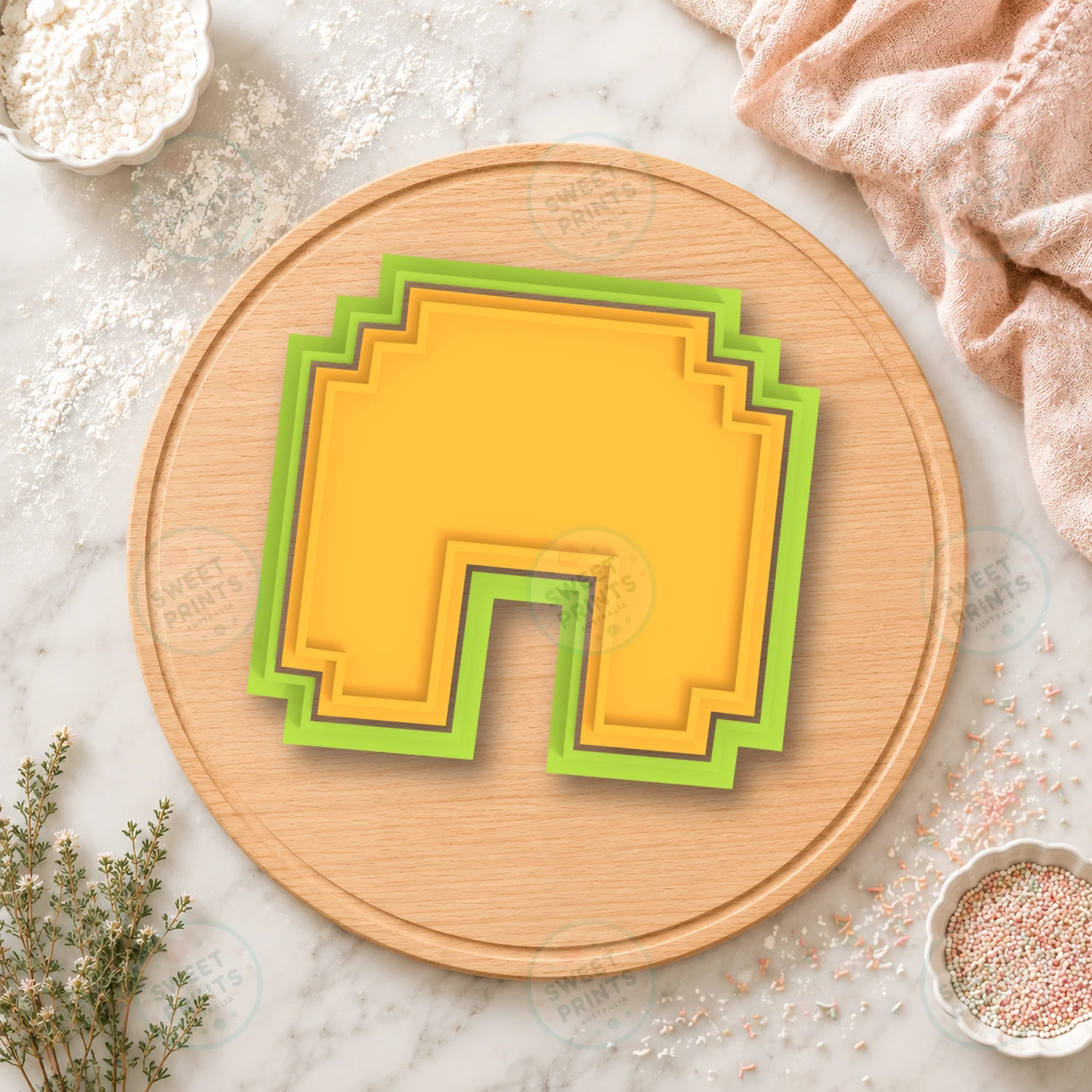 Minecraft Pixel Block Shape Cookie Cutter & Stamp cookie cutter