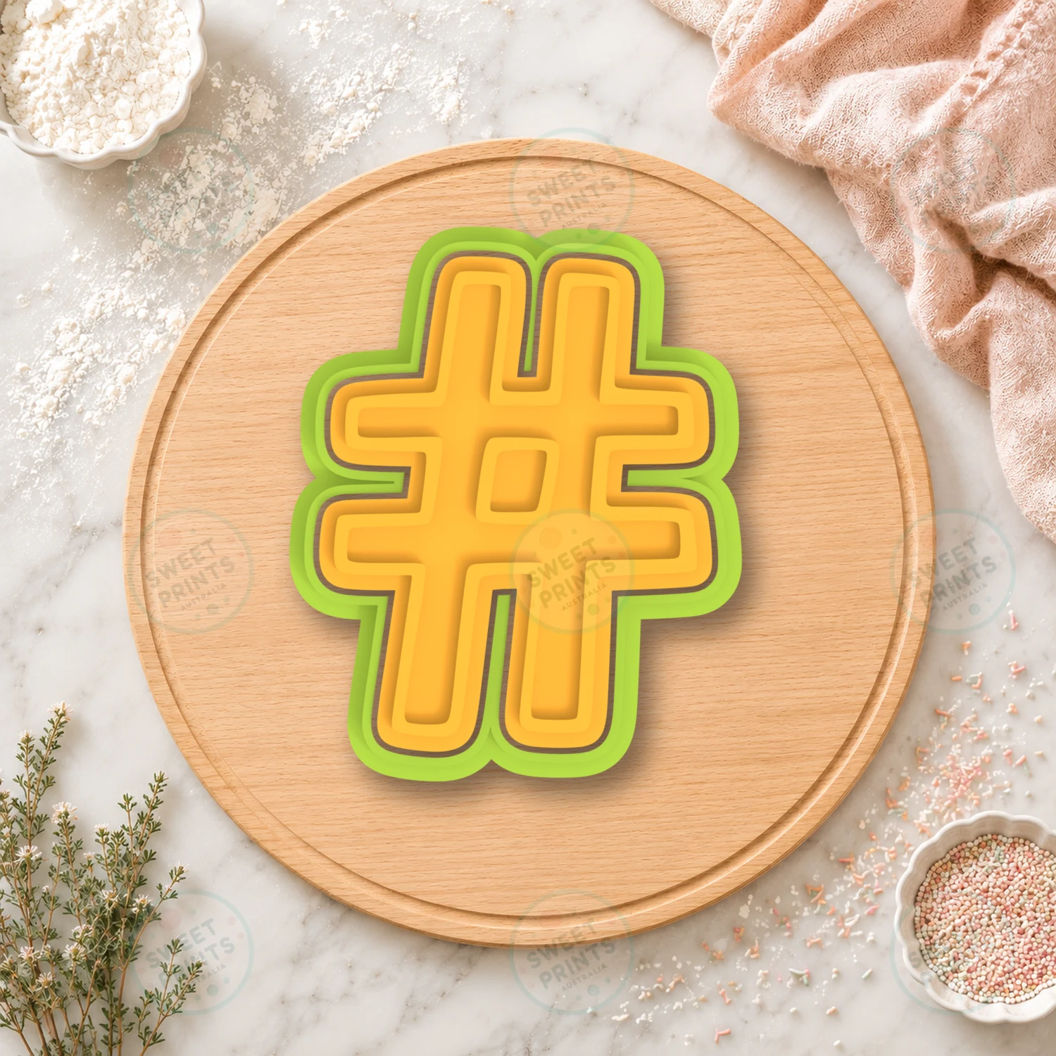 Hashtag Cookie Cutter & Stamp cookie cutter