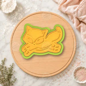 Lounging Fox Character Cookie Cutter & Stamp