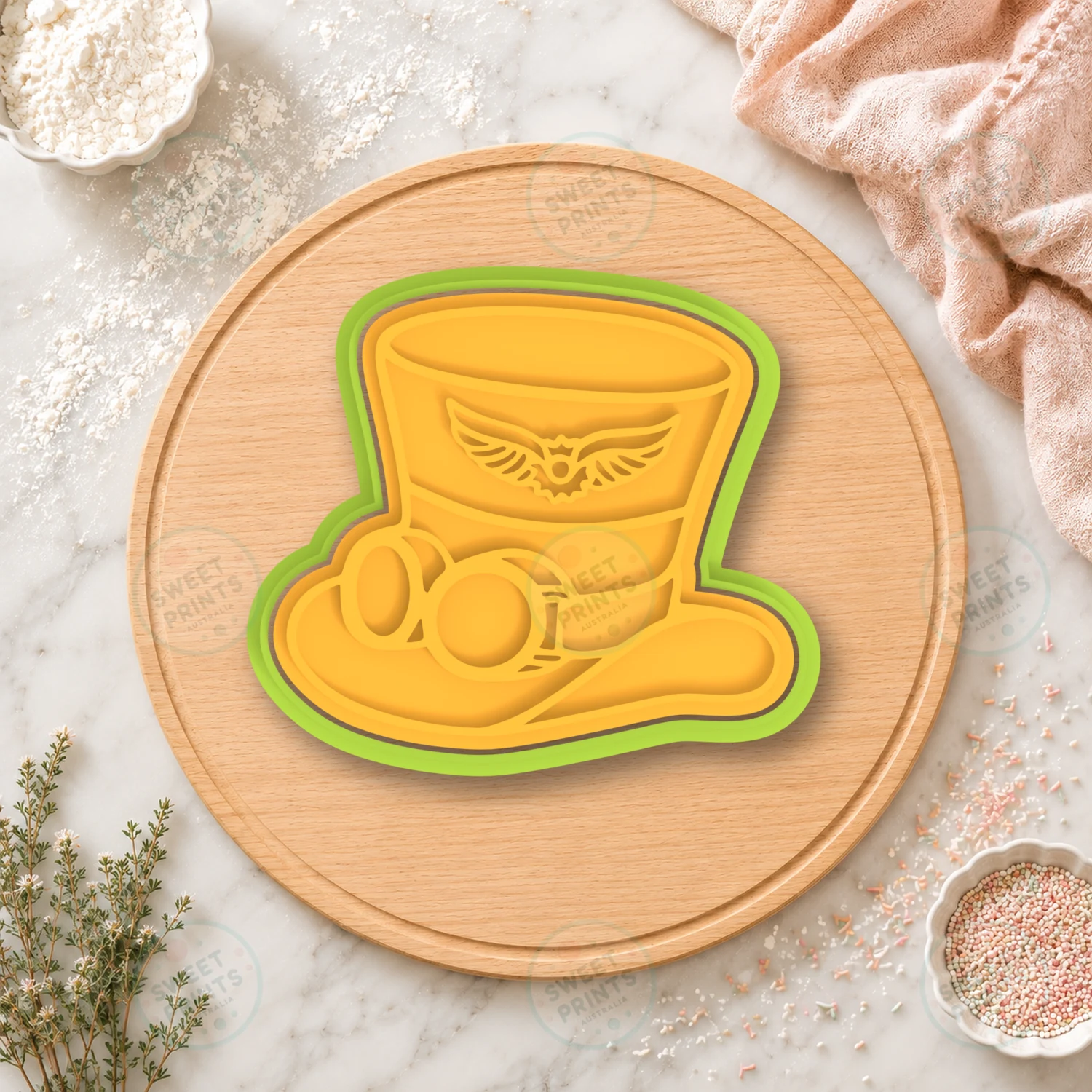 Steampunk Top Hat Cookie Cutter & Stamp cookie cutter