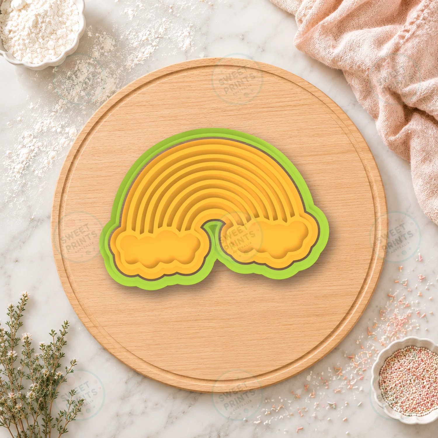 Rainbow Cookie Cutter & Stamp cookie cutter