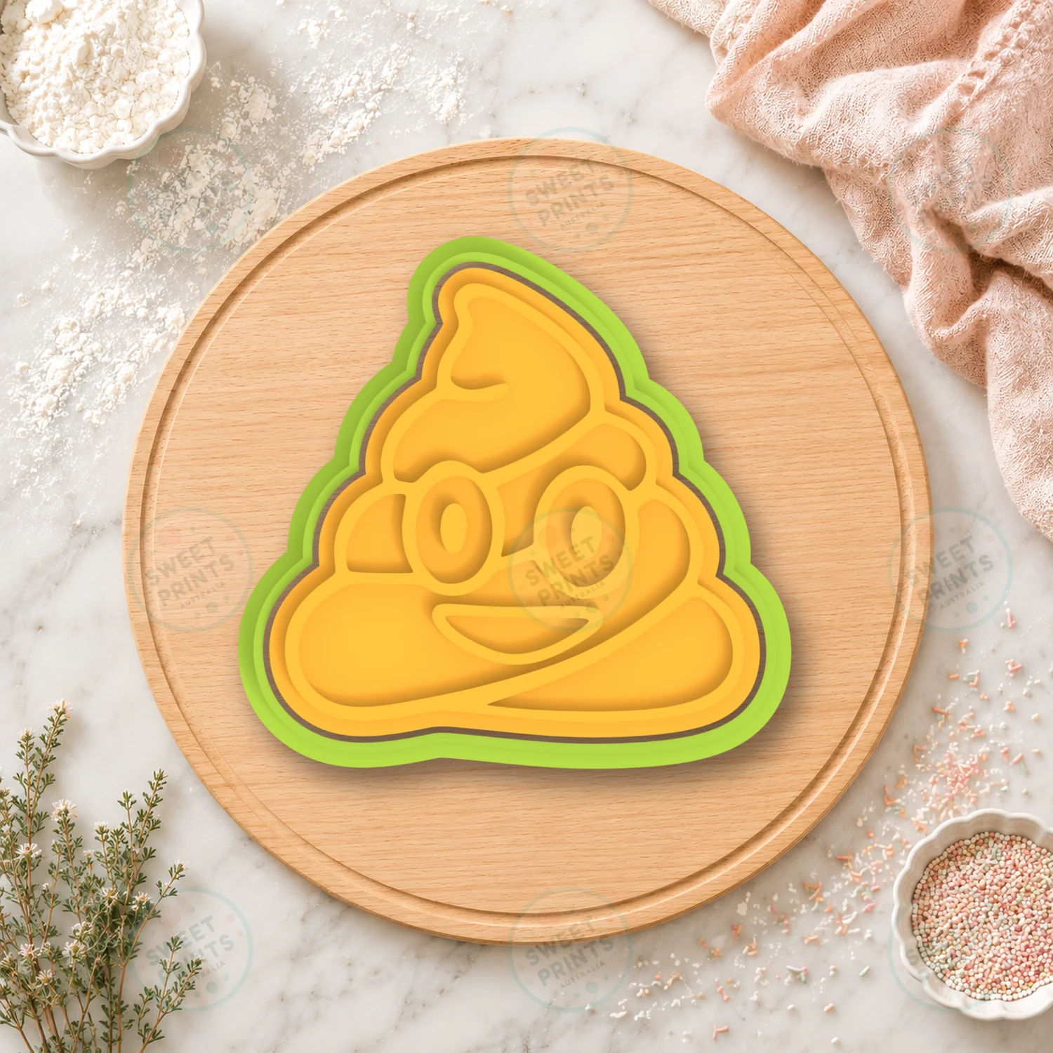 Poop Emoji Cookie Cutter & Stamp cookie cutter
