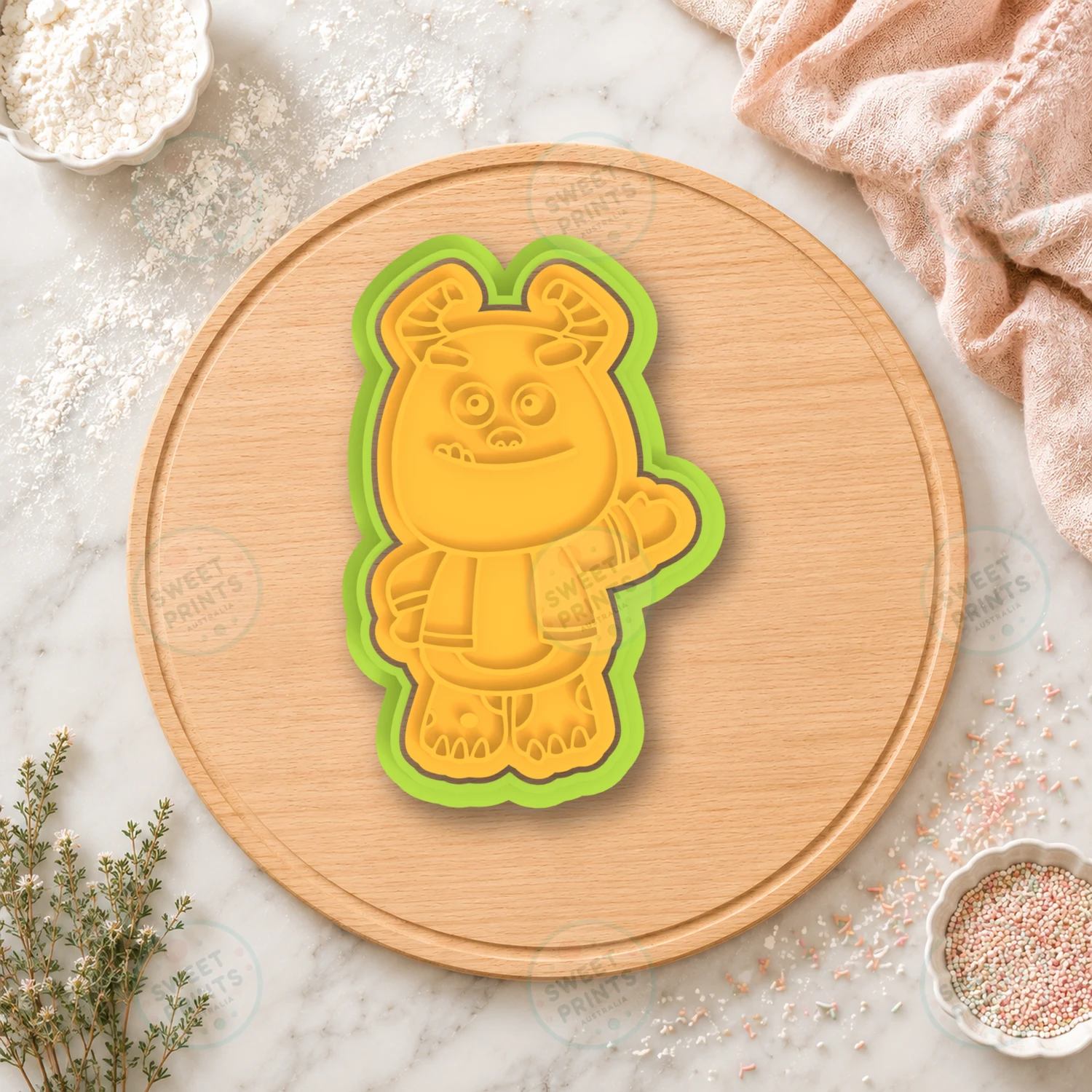 Sulley Cookie Cutter & Stamp cookie cutter